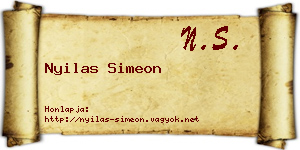 Nyilas Simeon névjegykártya